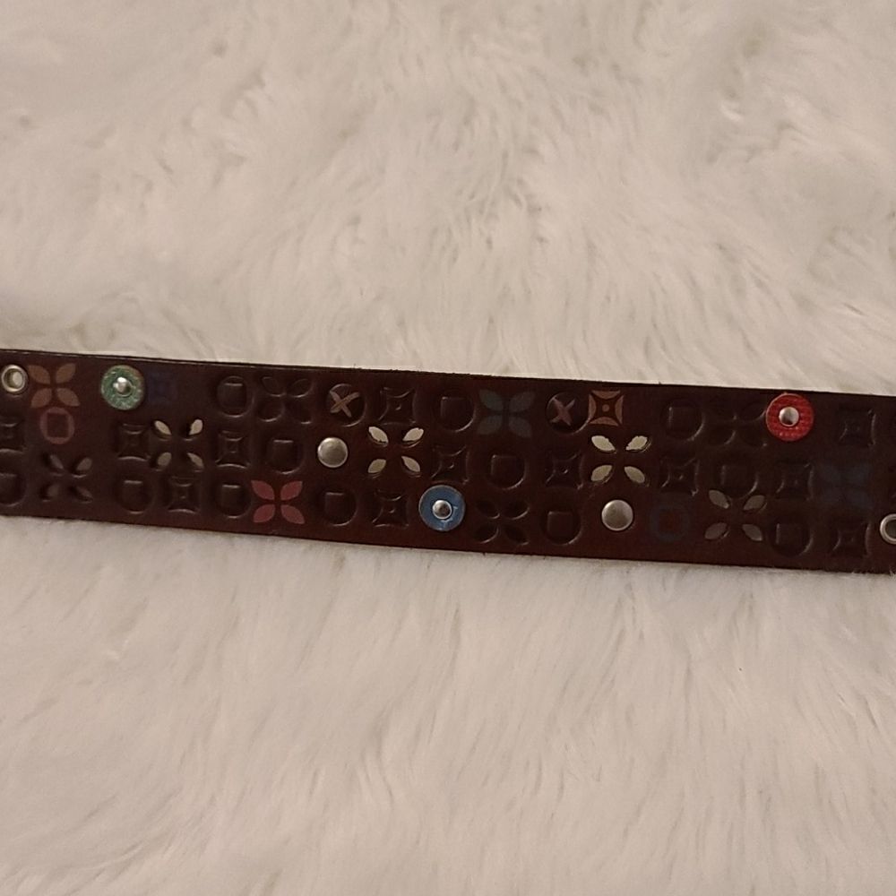 FOSSIL brown leather belt - Picture 6 of 7